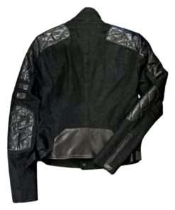 RALPH LAUREN Leather Denim Jacket in Black (4) 5