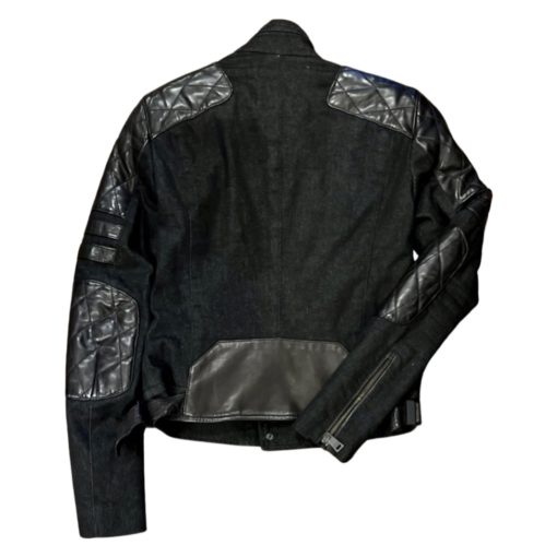 RALPH LAUREN Leather Denim Jacket in Black (4) 2