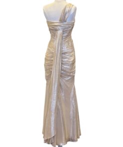 ROMONA KEVEZA Long Shimmering Gown in Gold (6) 8