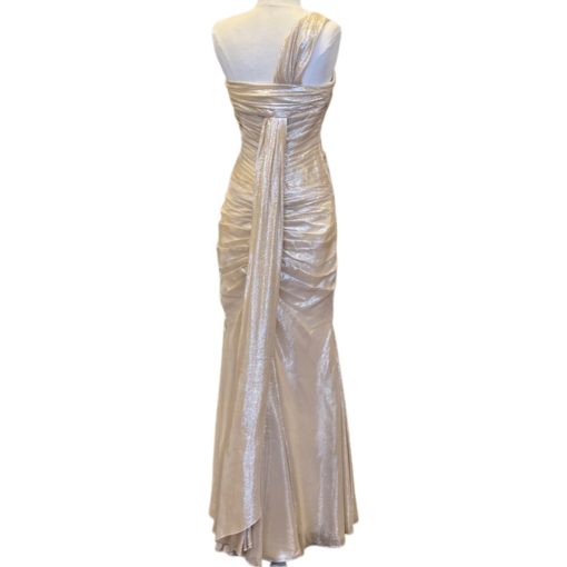 ROMONA KEVEZA Long Shimmering Gown in Gold (6) 3