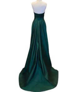 ROMONA KEVEZA Strapless Gown in Emerald (6) 7