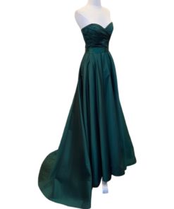 ROMONA KEVEZA Strapless Gown in Emerald (6) 9