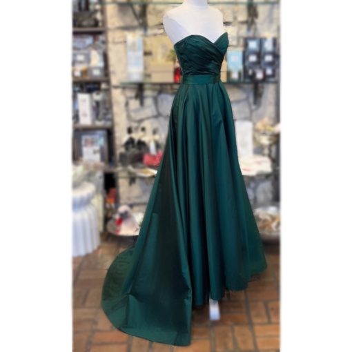 ROMONA KEVEZA Strapless Gown in Emerald (6) 1