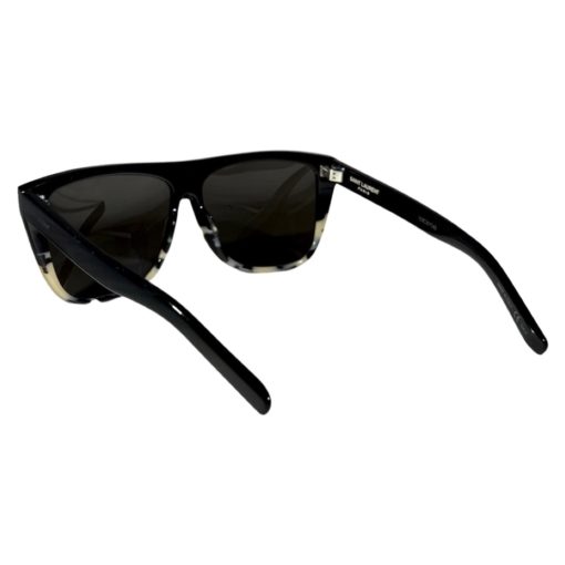 SAINT LAURENT New Wave Sunglasses in Black & Ivory 3