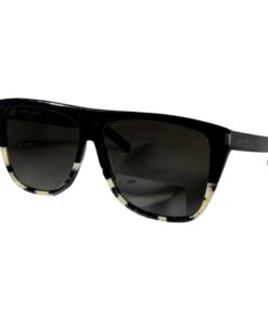 SAINT LAURENT New Wave Sunglasses in Black & Ivory 9