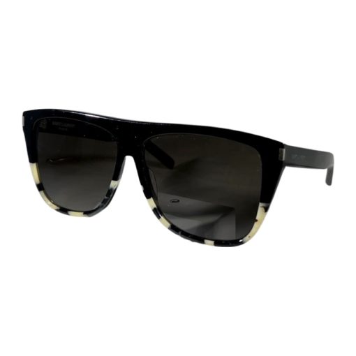 SAINT LAURENT New Wave Sunglasses in Black & Ivory 4