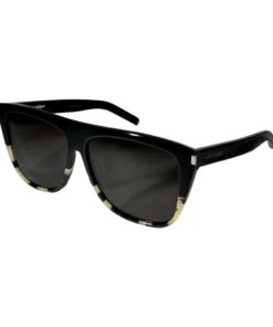 SAINT LAURENT New Wave Sunglasses in Black & Ivory 10