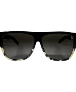 SAINT LAURENT New Wave Sunglasses in Black & Ivory 11