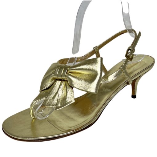 VALENTINO Bow Sandal in Gold (39) 1