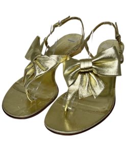 VALENTINO Bow Sandal in Gold (39) 5