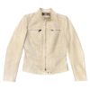 VERSACE Collection Leather Woven Jacket in Vanilla (38) 12