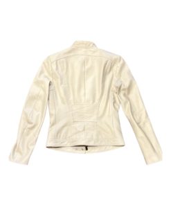 VERSACE Collection Leather Woven Jacket in Vanilla (38) 5