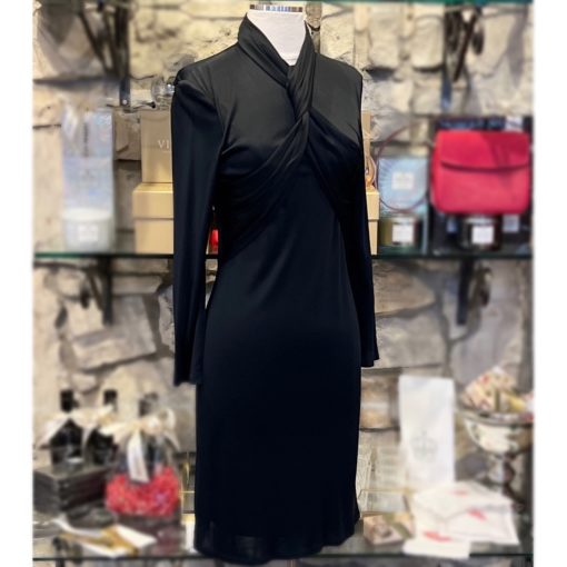 VERSACE Jersey Dress in Black (6) 1