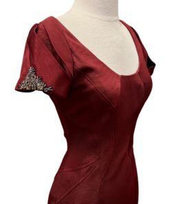 ZAC POSEN Cap Sleeve Gown in Ruby (2) 8