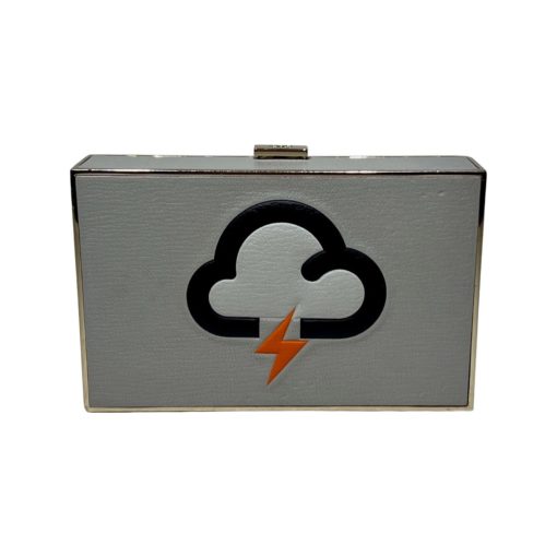 ANYA HINDMARCH Cloudy Clutch In Gray 2