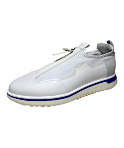 GIORGIO ARMANI Zip Sneakers in White and Blue 7