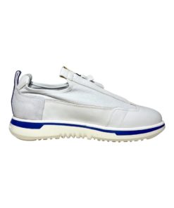 GIORGIO ARMANI Zip Sneakers in White and Blue 8