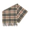 BURBERRY Cashmere Scarf in Tan Check 10