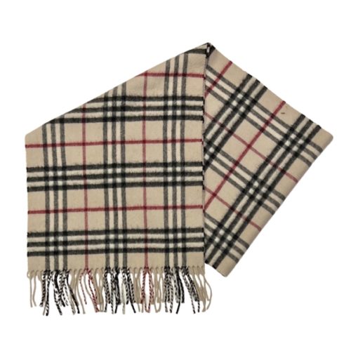 BURBERRY Cashmere Scarf in Tan Check 1