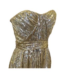 BADGLEY MISCHKA Sequin Gown in Gold (2) 5