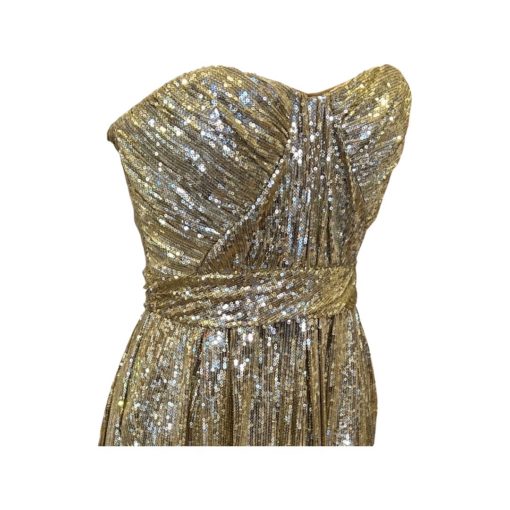 BADGLEY MISCHKA Sequin Gown in Gold (2) 2