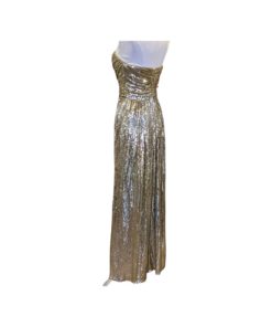 BADGLEY MISCHKA Sequin Gown in Gold (2) 6