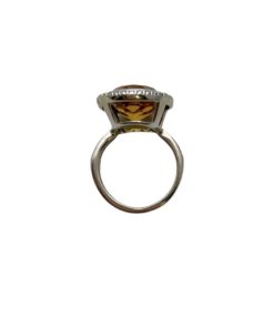 Custom Citrine Diamond Ring in 14k Gold 9