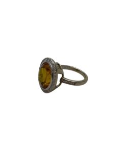 Custom Citrine Diamond Ring in 14k Gold 10