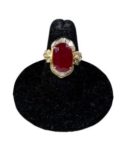 Custom Ruby Diamond Ring in 18k Gold (6) 7