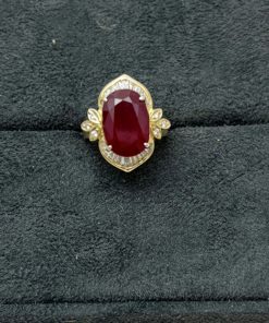 Custom Ruby Diamond Ring in 18k Gold (6) 9
