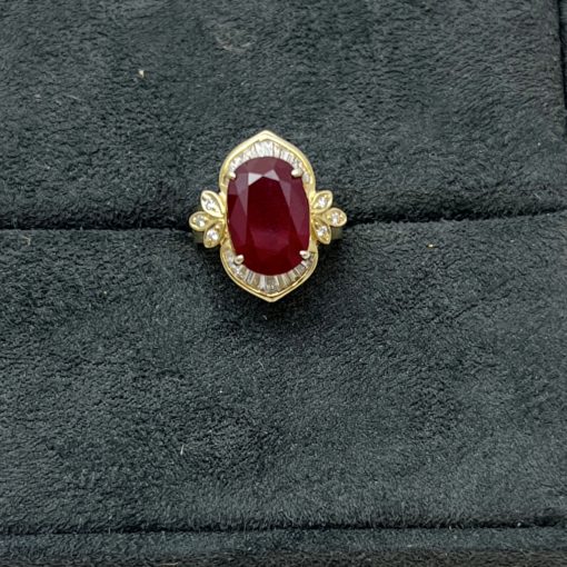 Custom Ruby Diamond Ring in 18k Gold (6) 4