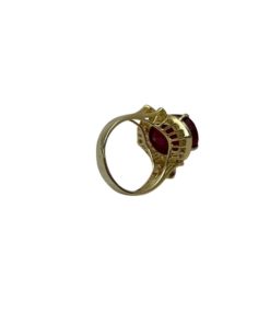 Custom Ruby Diamond Ring in 18k Gold (6) 10