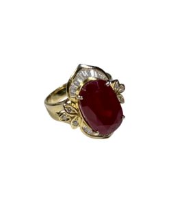 Custom Ruby Diamond Ring in 18k Gold (6) 11