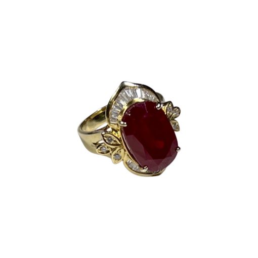 Custom Ruby Diamond Ring in 18k Gold (6) 6