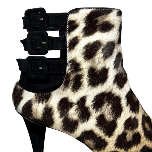 GIUSEPPE ZANOTTI Leopard Booties in Brown, Black and Blue (40.5) 4