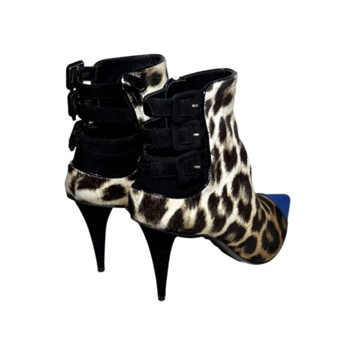 GIUSEPPE ZANOTTI Leopard Booties in Brown, Black and Blue (40.5) 6