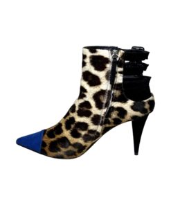 GIUSEPPE ZANOTTI Leopard Booties in Brown, Black and Blue (40.5) 13