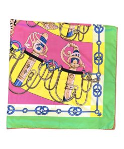 Hermès Cliquetis Scarf in Pink Lime and Multicolor 9