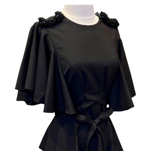 JOHANNA ORTIZ Ruffle Dress in Black (6) 3