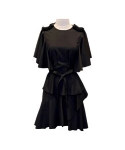 JOHANNA ORTIZ Ruffle Dress in Black (6) 10