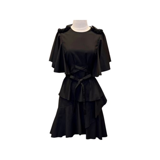 JOHANNA ORTIZ Ruffle Dress in Black (6) 5