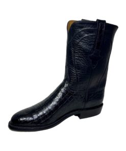 LUCCHESE Belly Caiman Ropers in Black (10.5) 5