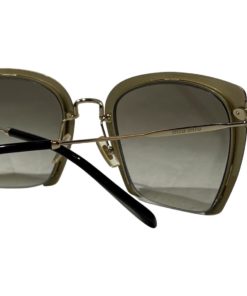 MIU MIU SMU52R Gradient Sunglasses in Black and Gold 5