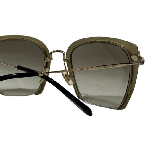 MIU MIU SMU52R Gradient Sunglasses in Black and Gold 2