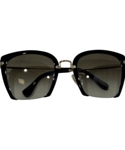 MIU MIU SMU52R Gradient Sunglasses in Black and Gold 7