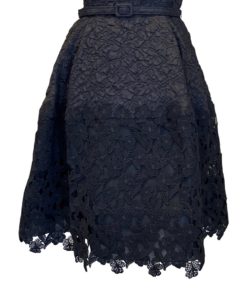 OSCAR DE LA RENTA Floral Textured Dress in Black 6 7
