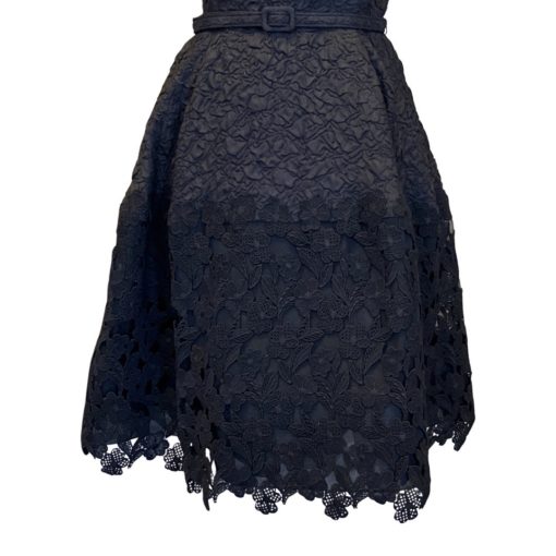 OSCAR DE LA RENTA Floral Textured Dress in Black 6 3