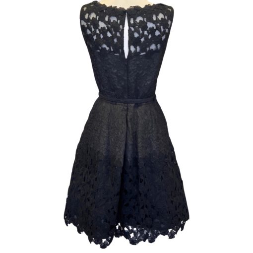 OSCAR DE LA RENTA Floral Textured Dress in Black 6 4