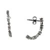 STULLER Diamond J-Hoop Earrings in 14k White Gold 3