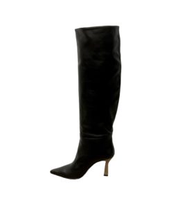 WANDLER Isa Knee Boots in Black and Nude (41) 8